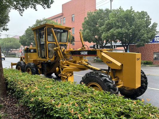 Original Japan 140H Caterpillar Motor Grader Second Hand Safety Operation