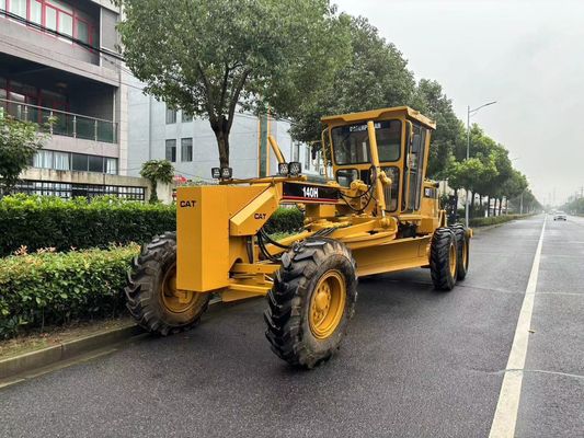 Original Japan 140H Caterpillar Motor Grader Second Hand Safety Operation