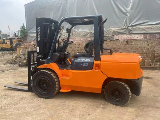 5 Tons 7FD50 Used Toyota Forklift Original Japan Noise Reduction For Warehouse