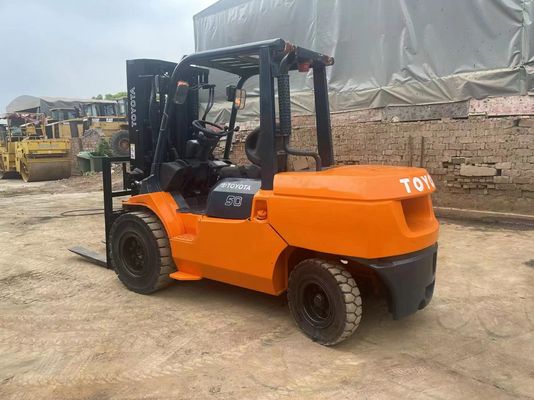5 Tons 7FD50 Used Toyota Forklift Original Japan Noise Reduction For Warehouse