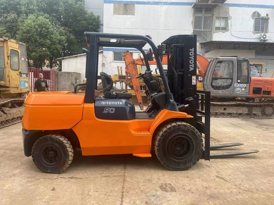 5 Tons 7FD50 Used Toyota Forklift Original Japan Noise Reduction For Warehouse