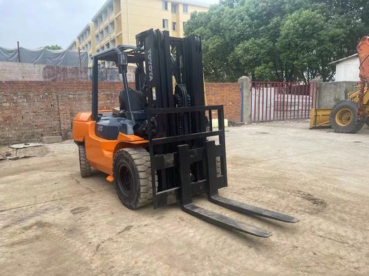 5 Tons 7FD50 Used Toyota Forklift Original Japan Noise Reduction For Warehouse
