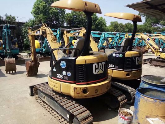 Original Color 303 CR Used CAT Excavator Energy Efficiency Used CAT Mini Excavator