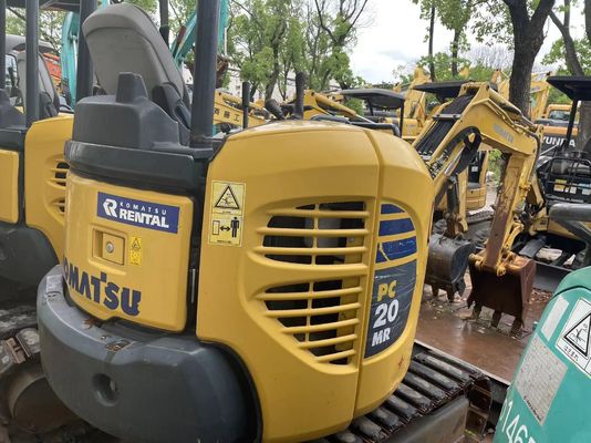 Used Komatsu PC20MR-2 Crawler Mounted Excavator Original Japan Working In Garden