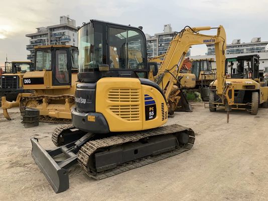 Komatsu PC55MR-2 Used Excavator Japan Mini Size With Hydraulic Hammer