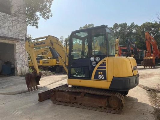 Original Color Used Komatsu PC56MR-2 Mini Excavator In Excellent Condition