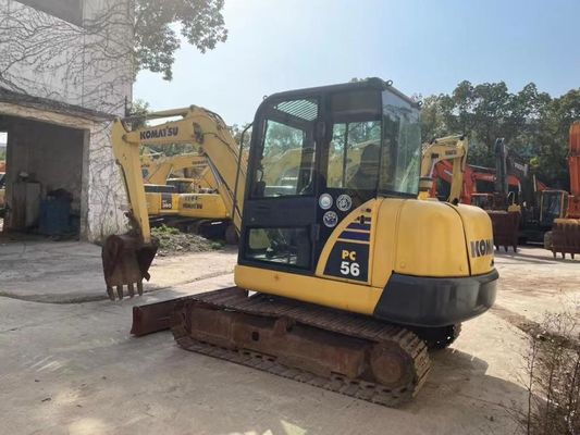 Original Color Used Komatsu PC56MR-2 Mini Excavator In Excellent Condition