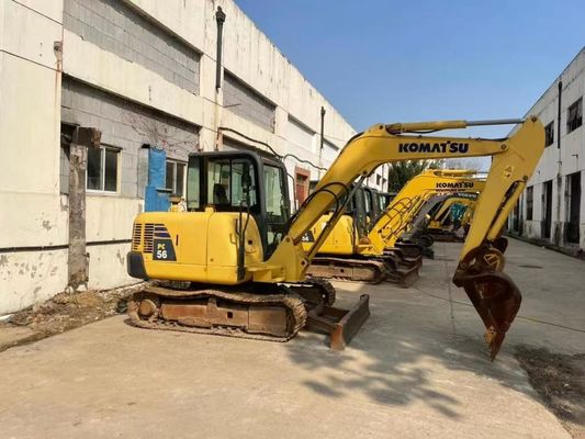 Original Color Used Komatsu PC56MR-2 Mini Excavator In Excellent Condition