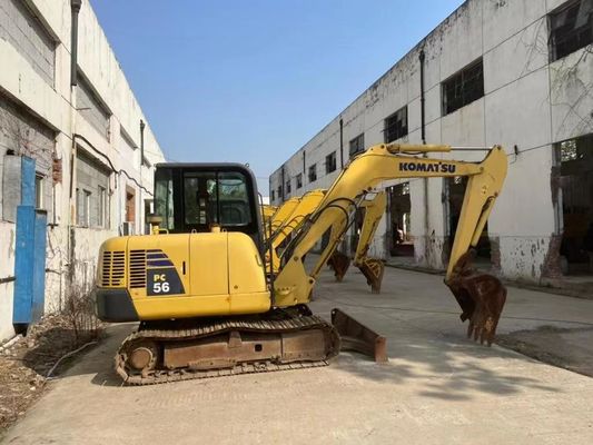 Original Color Used Komatsu PC56MR-2 Mini Excavator In Excellent Condition