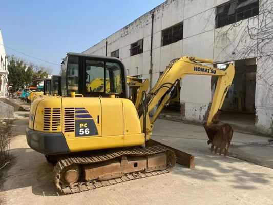 Original Color Used Komatsu PC56MR-2 Mini Excavator In Excellent Condition
