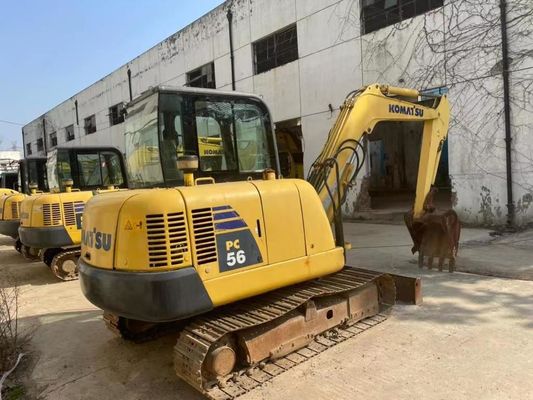 Original Color Used Komatsu PC56MR-2 Mini Excavator In Excellent Condition