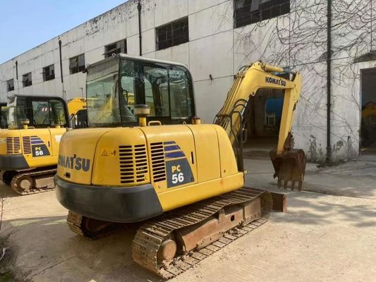 Original Color Used Komatsu PC56MR-2 Mini Excavator In Excellent Condition
