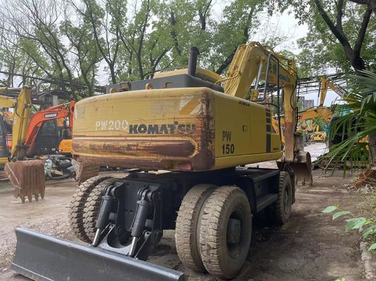 Compact Japan Used Komatsu Excavator PC150W-6 Used Wheel Excavator
