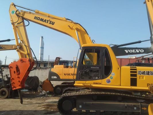 Japan Used Komatsu PC220 6 Excavator Easy Operation With Hydraulic Hammer