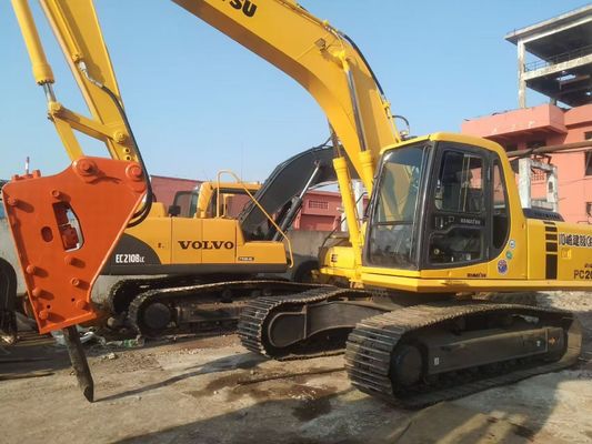 Japan Used Komatsu PC220 6 Excavator Easy Operation With Hydraulic Hammer