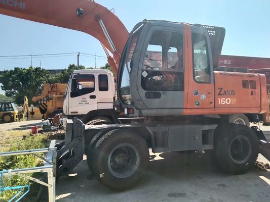 Original Color Used Hitachi ZX160W Wheel Excavator In Good Condition