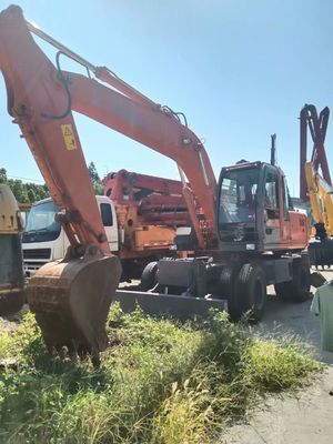 Original Color Used Hitachi ZX160W Wheel Excavator In Good Condition