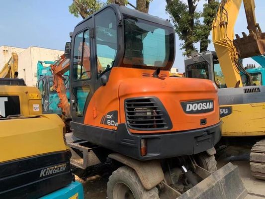 Used Doosan DX60W Wheel Excavator In Excellent Condition/Used Doosan Mini Wheel Excavator For Sale