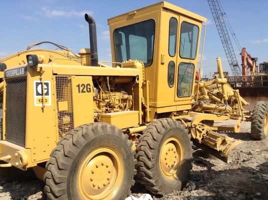 Heavy Duty 12G Used Caterpillar Motor Grader Noise Reduction Easy Operation