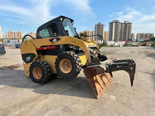 CAT 246C Original Color Used Skid Steer Loader Safety And Accuracy In Good Condition