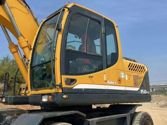 Hyundai R150W-9 Used Wheel Excavator 2015 High Precision For Building