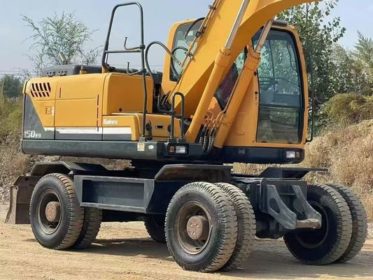Hyundai R150W-9 Used Wheel Excavator 2015 High Precision For Building
