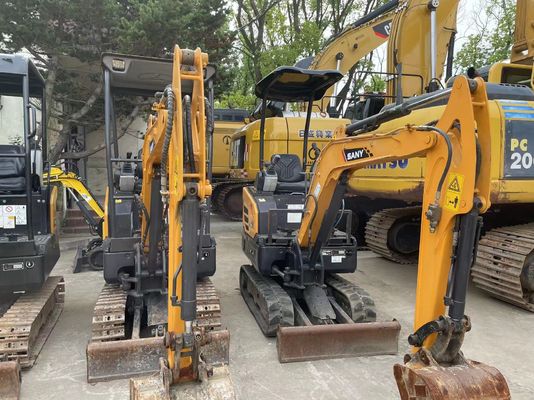 Used SANY SY16C Mini Excavator Smooth Operation For Working In Garden