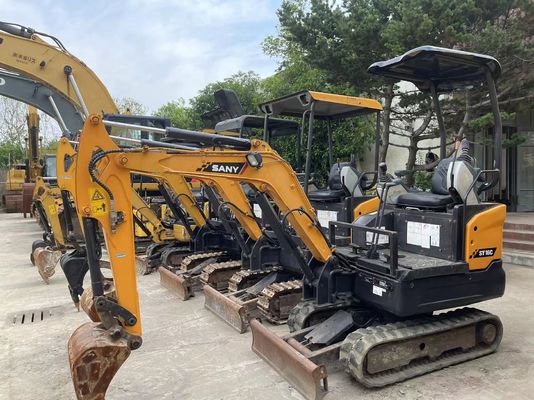 Used SANY SY16C Mini Excavator Smooth Operation For Working In Garden
