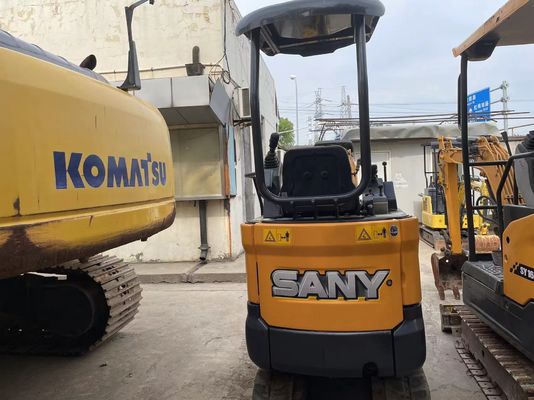 Used SANY SY16C Mini Excavator Smooth Operation For Working In Garden