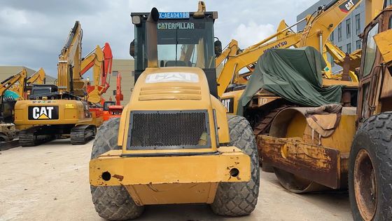 Original Color Used Caterpillar CS-683E Single Drum Road Roller In Excellent Condition