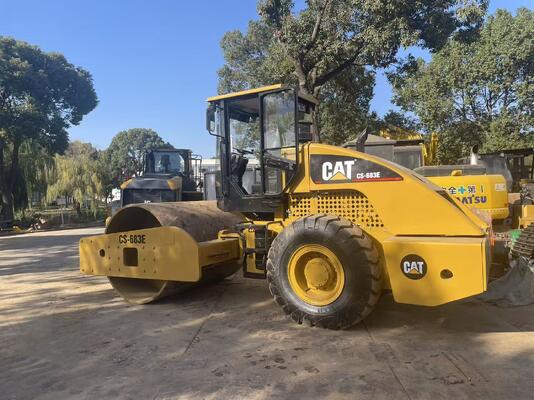 Original Japan Used Caterpillar CS-683E Single Drum Road Roller In Excellent Condition