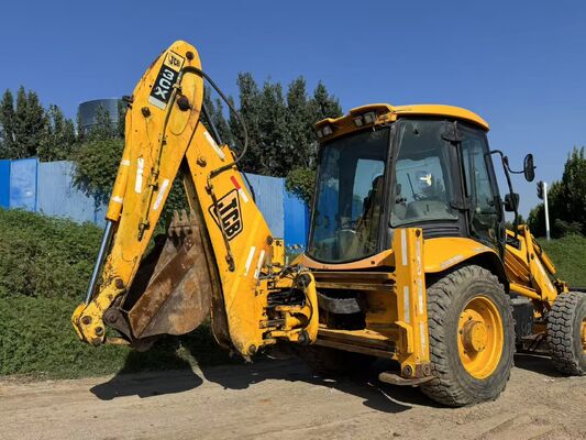 Original Color JCB 3CX Used Backhoe Loader 4 Wheel Drive