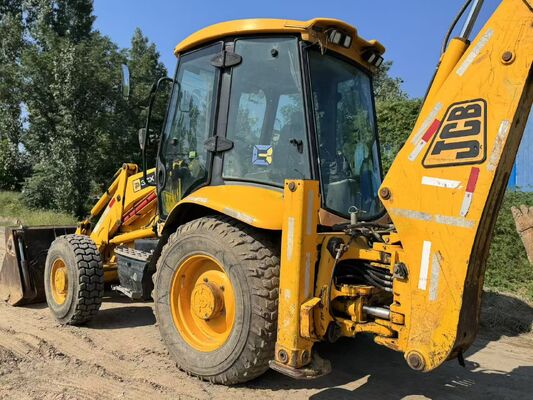 Original Color JCB 3CX Used Backhoe Loader 4 Wheel Drive