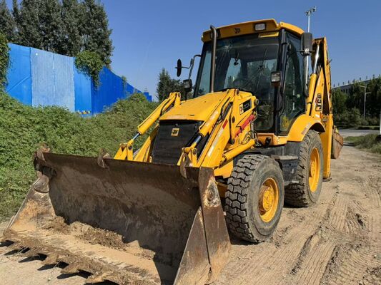 Original Color JCB 3CX Used Backhoe Loader 4 Wheel Drive