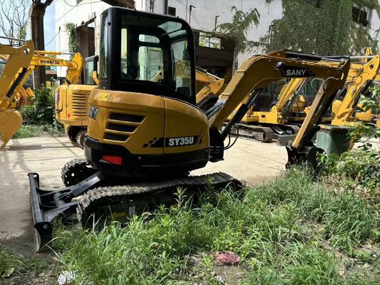 Used SANY SY35U Mini Excavator Smooth Operation For Working In Garden