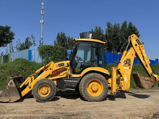 Cor original JCB 3CX Carregador de retroescavadeira usado 4 rodas motrizes
